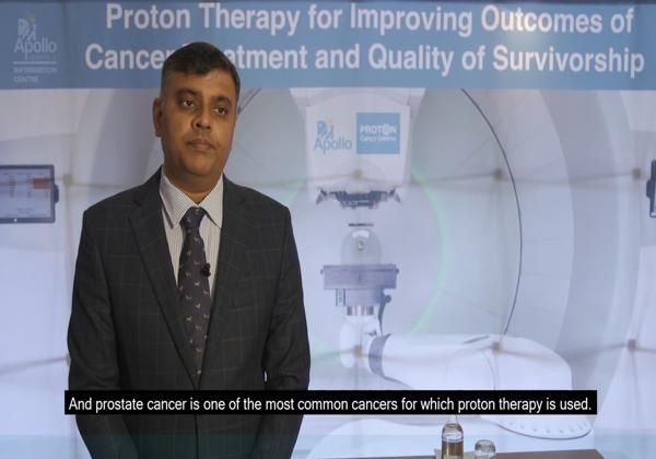 Dr. Srinivas Chilukuri explains proton therapy for cancer patients at Apollo Proton Cancer Centre, Chennai.