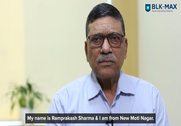 Ramprakash Sharma from New Moti Nagar, Delhi sharing recovery after carotid artery stenting at Max Hospital.
