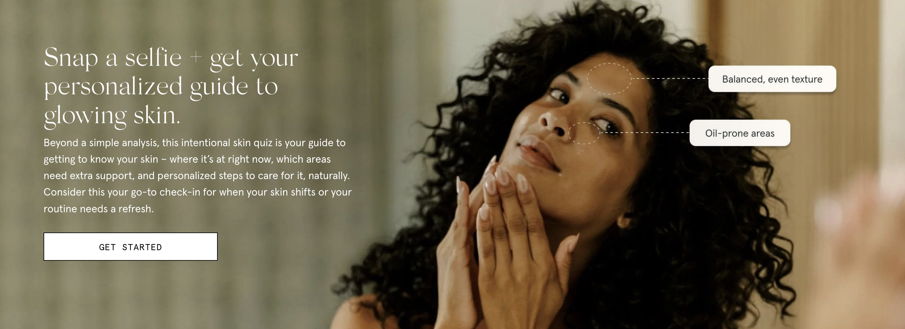 Beauty shopper browsing skincare products on Shopify store with AI-powered personalization
