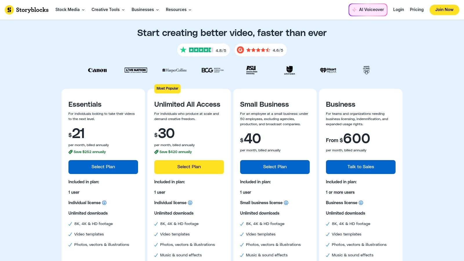 The Small Business Favorite: Storyblocks