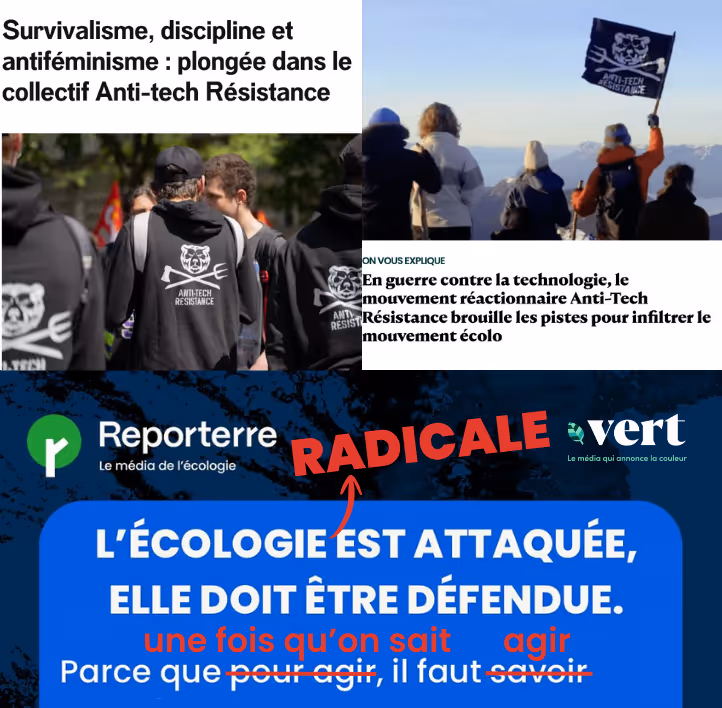 Réactionnaires, vraiment ? De Reporterre à Vert, pourquoi la mafia réformiste tente de salir Anti-Tech Resistance