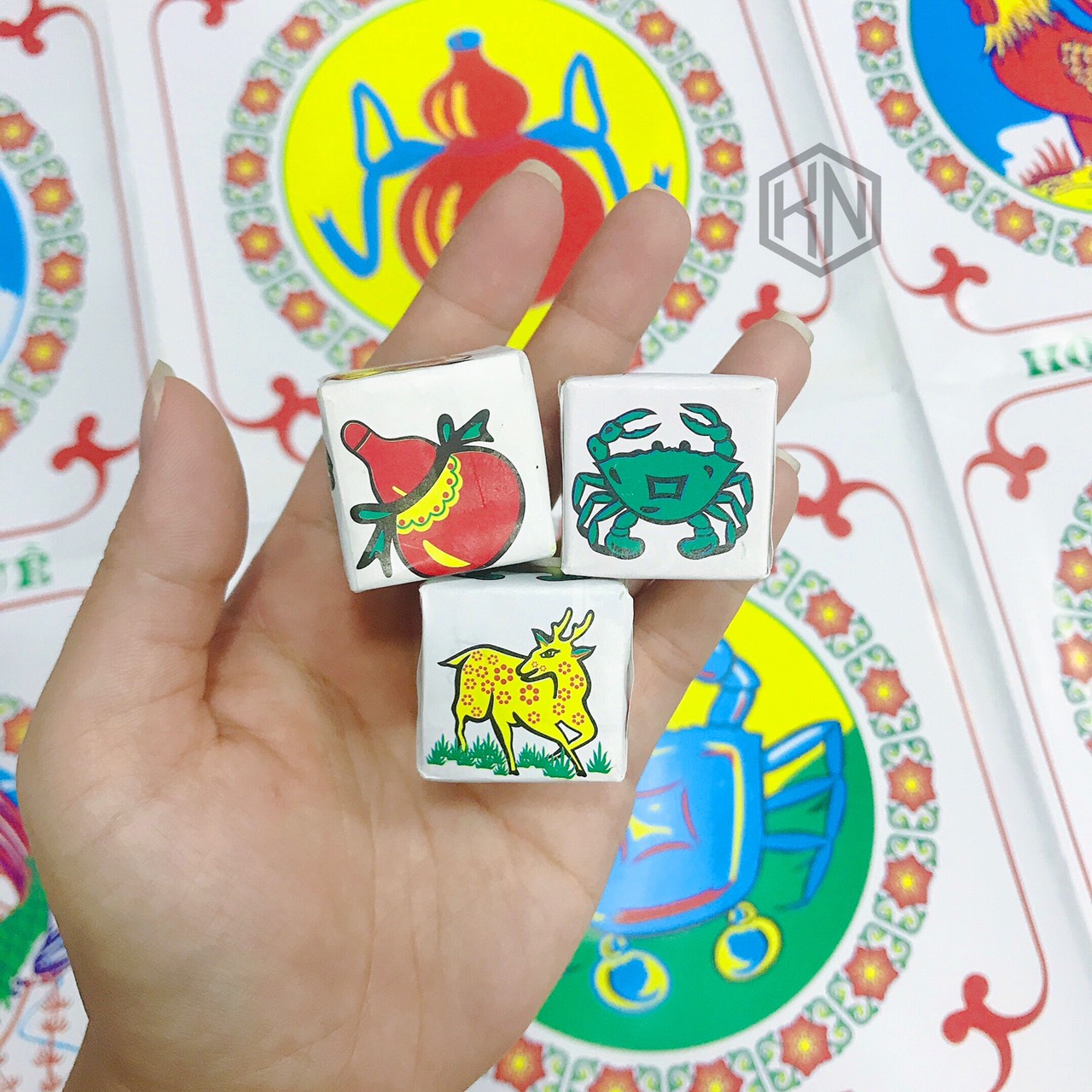 Bộ trò chơi bầu cua tôm cá giải trí - Linh Kiện Khánh Nhân
