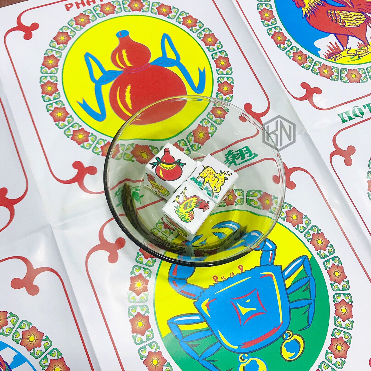 Bộ trò chơi bầu cua tôm cá giải trí - Linh Kiện Khánh Nhân