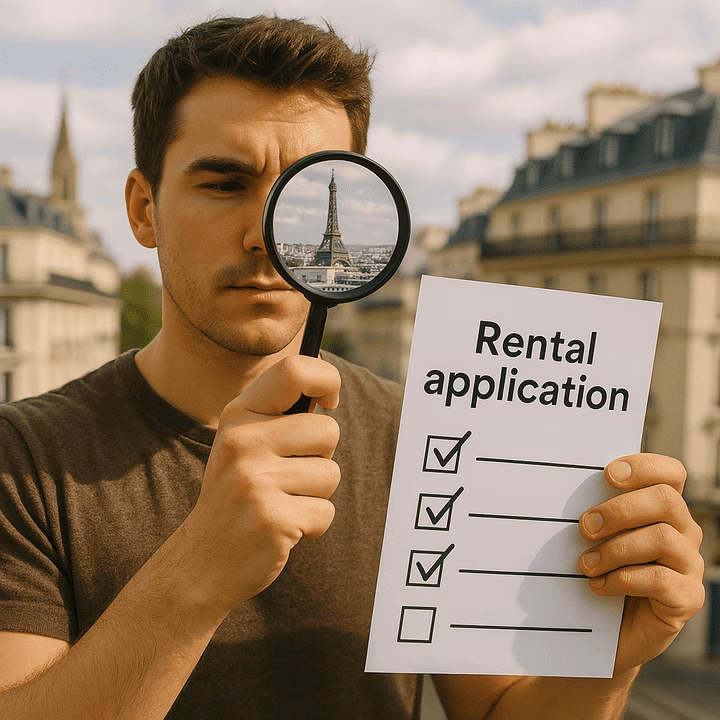 An international student looking for accommodation and preparing his rental application.