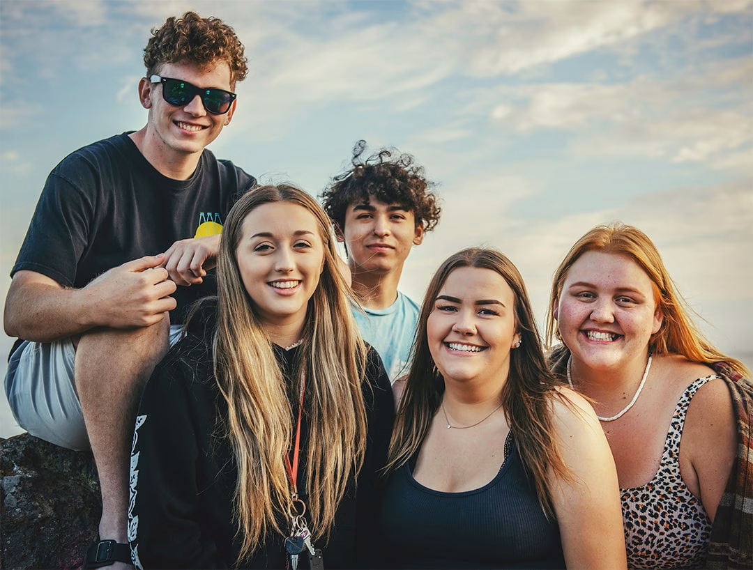 Group of smiling international students — a glimpse into the welcoming Study in France community.
