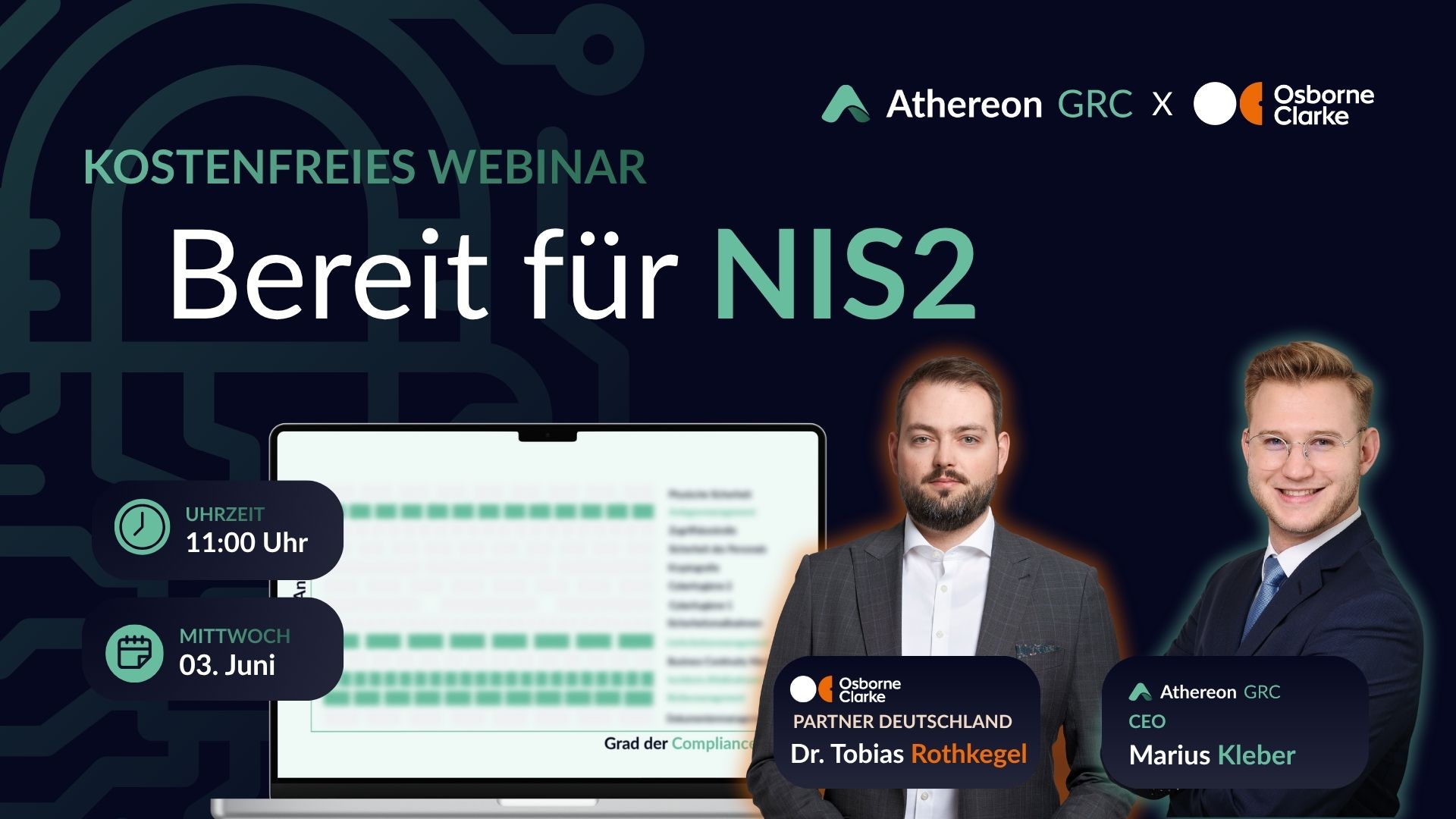 „Bereit für NIS2“ mit Gast-Speaker Osborne Clarke, 03.06.2026