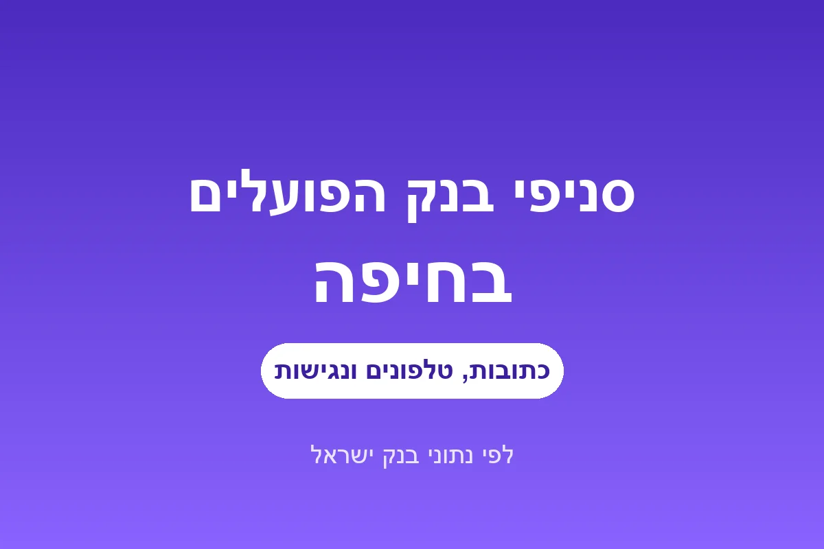 סניפי בנק הפועלים בחיפה