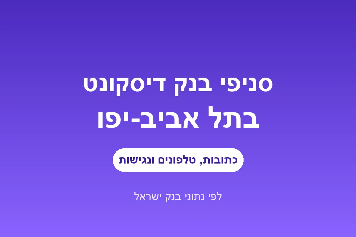 סניפי בנק דיסקונט בתל אביב-יפו