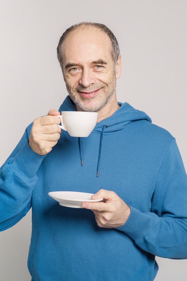 Man drinking tea