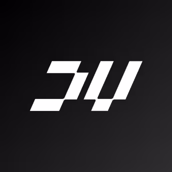 White stylized logo combining the letters D and W on a black gradient background.