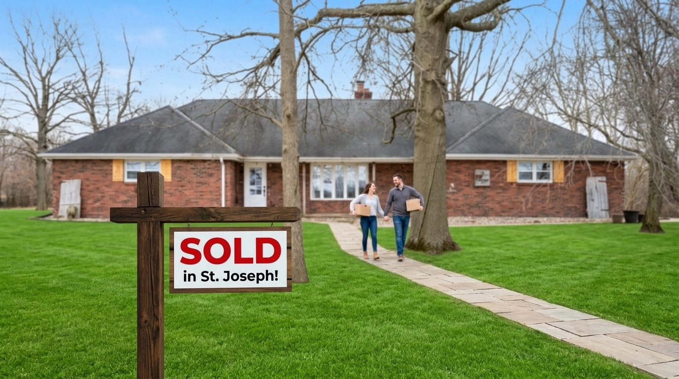 Sold sign on a St. Joseph home