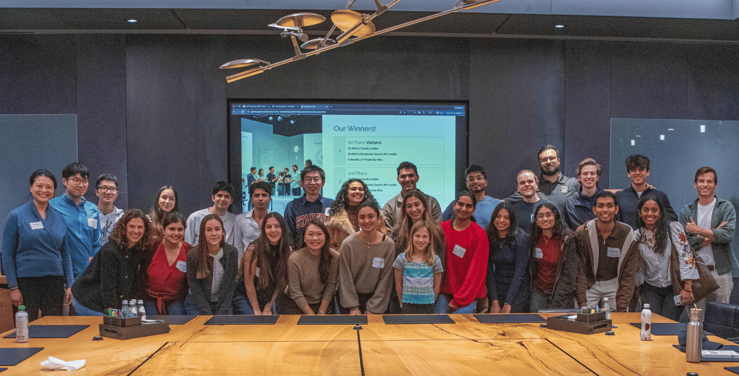 A victorious group that conquered their Hackathon day!