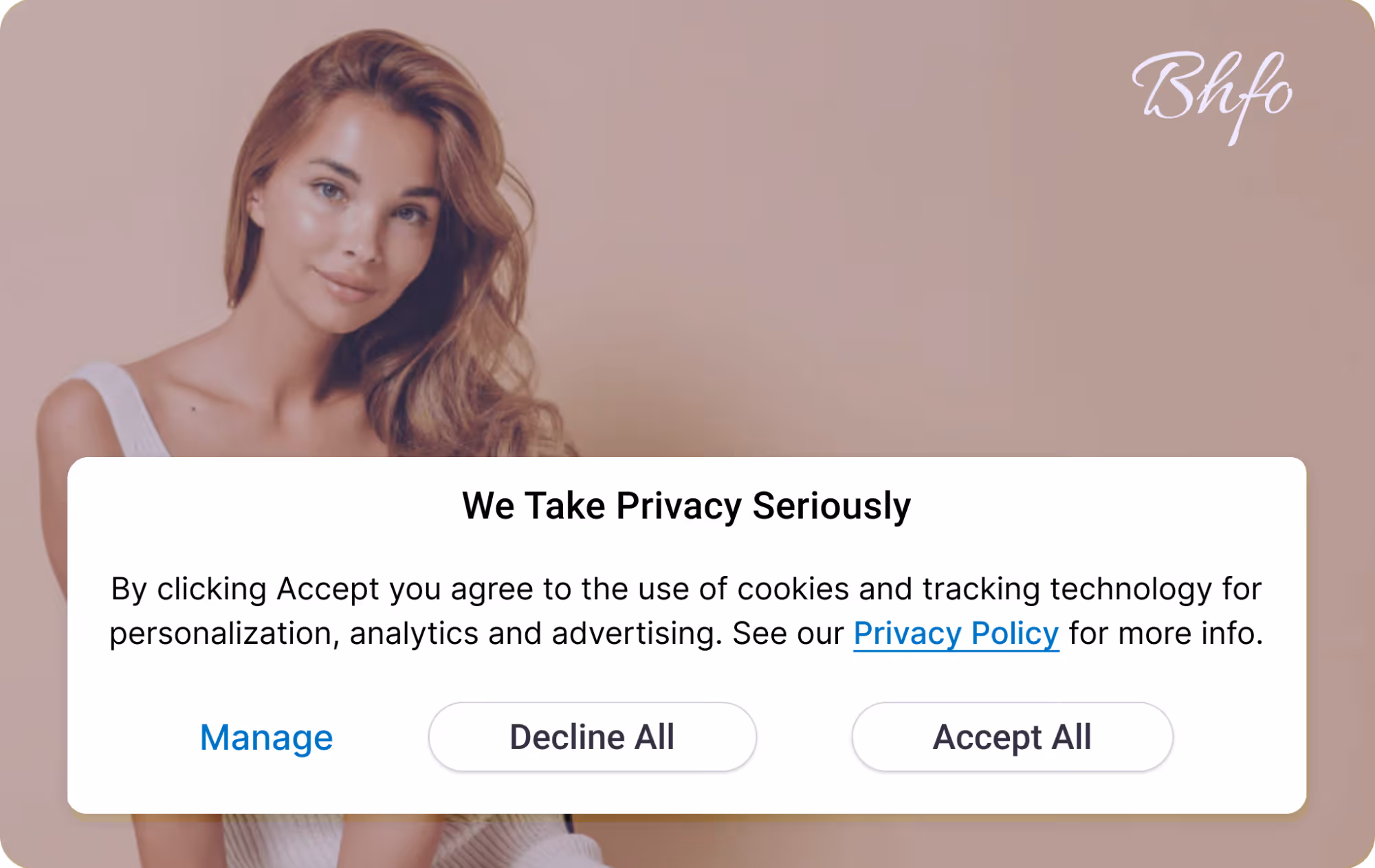 A cookie consent banner 