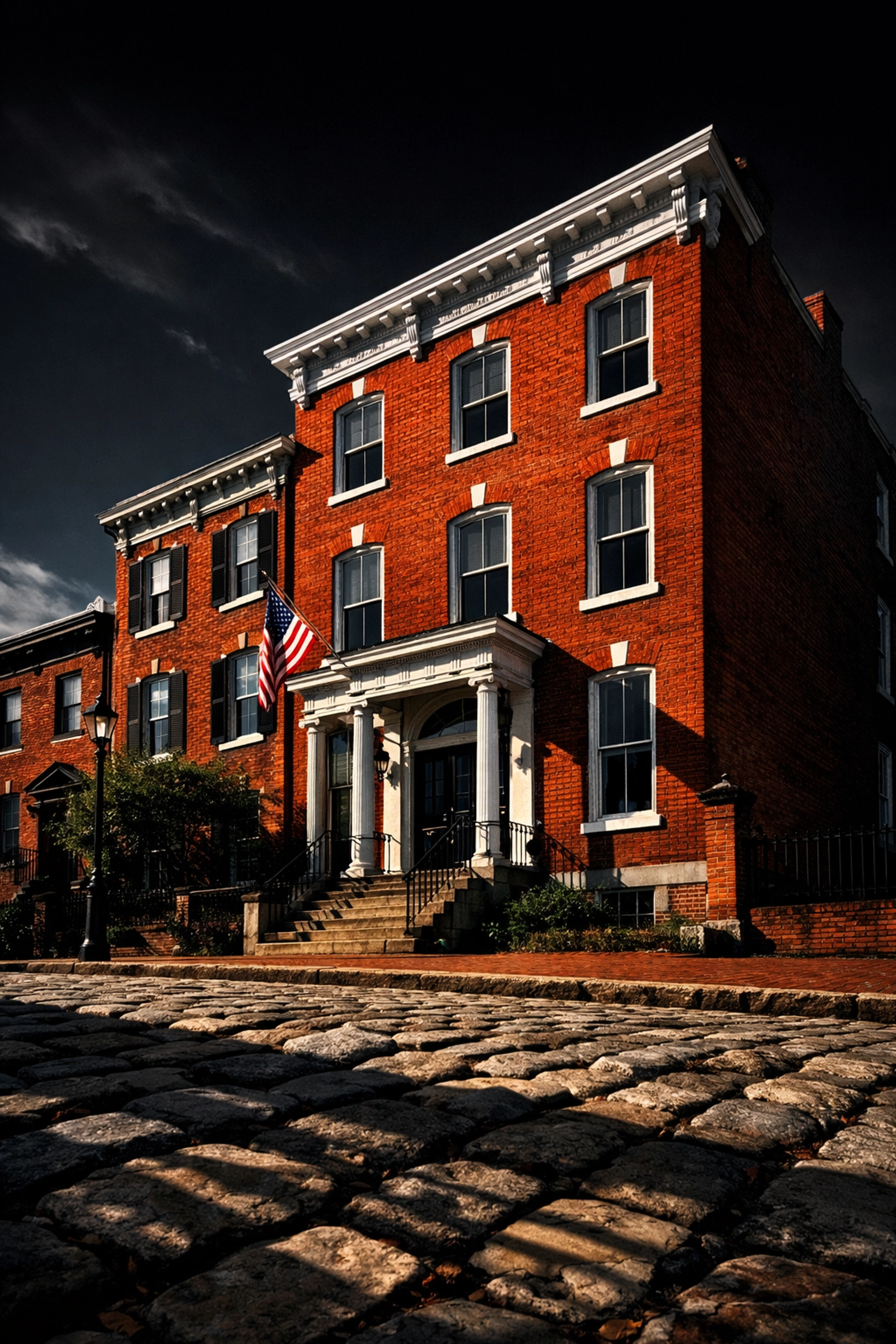 Historic red brick row house in Richmond VA symbolizing community and generational wealth.