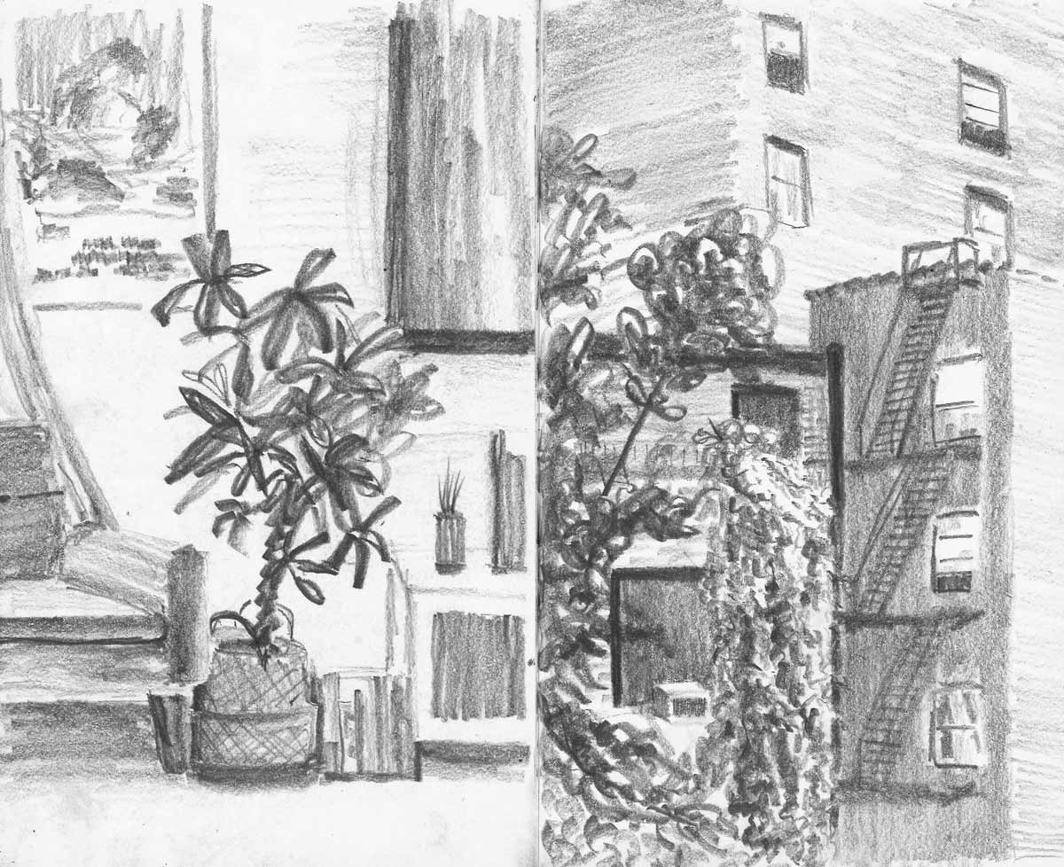 "Art Institute of Chicago Staircase", 2025, 6 x 8"