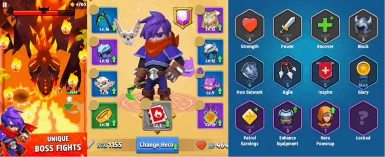 Archero gameplay screenshots of pacing mechanics