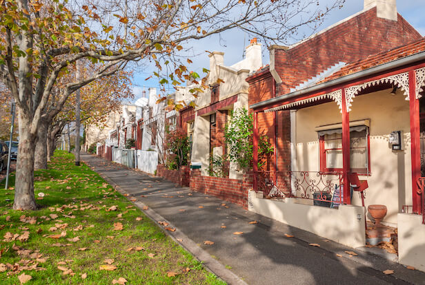 Victorian style houses in North Melbourne