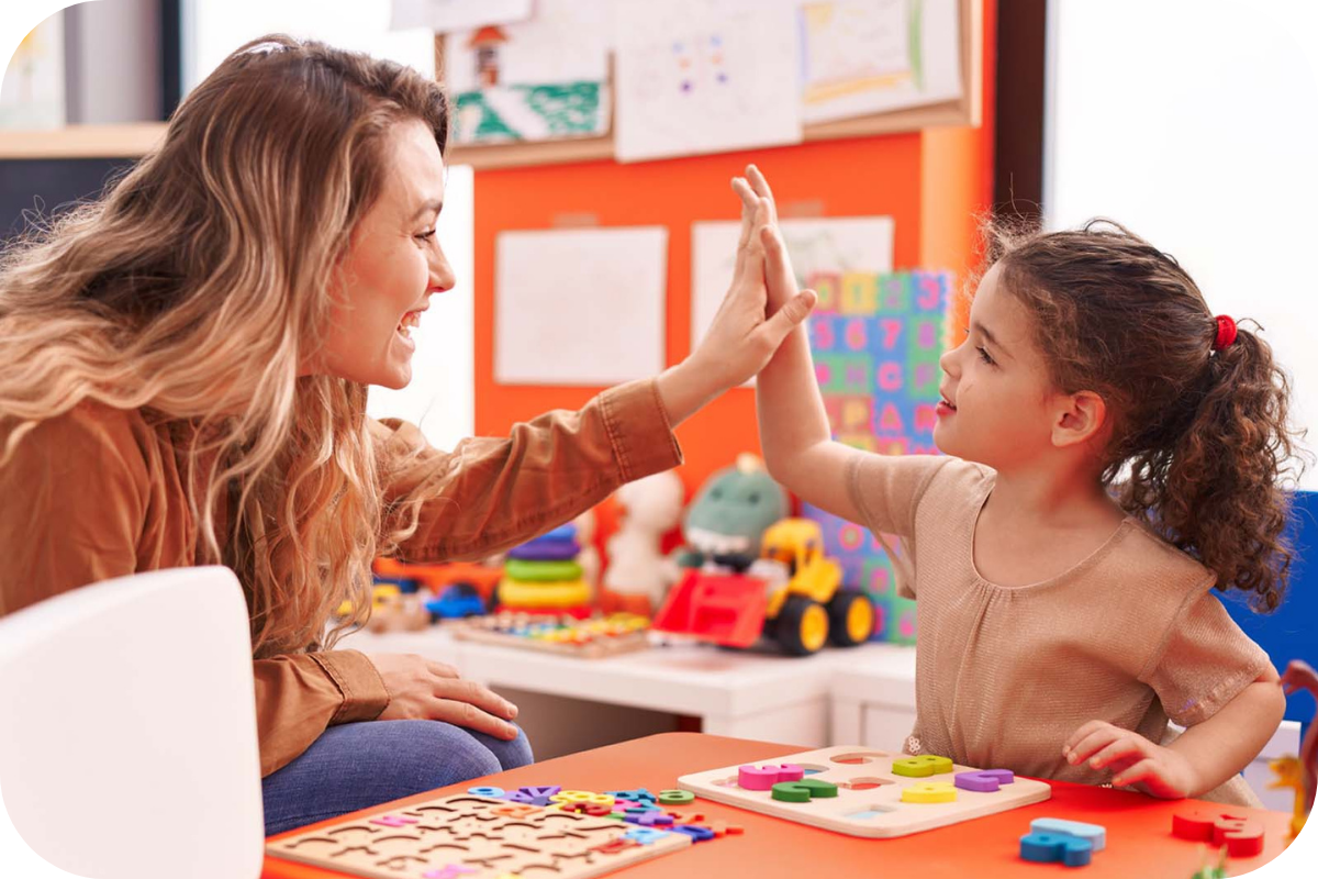 BCBA therapist playing with a kid