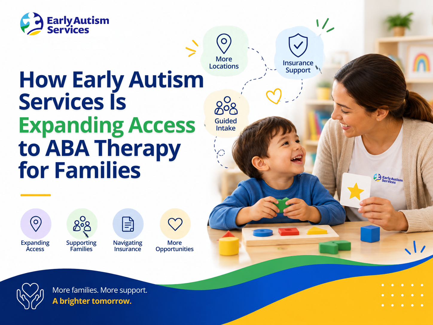 Child receiving individualized ABA therapy support in a welcoming Early Autism Services setting.