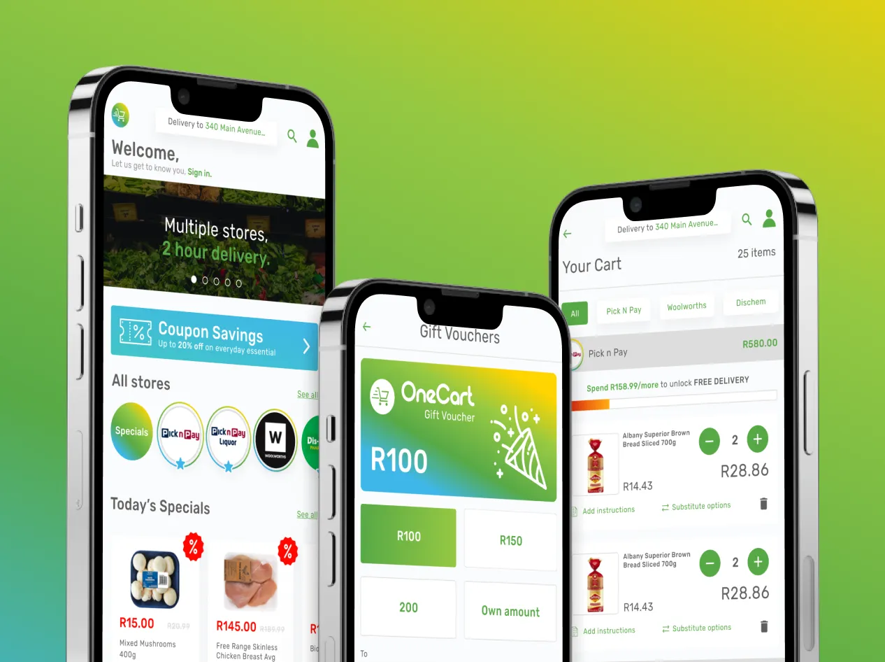 OneCart Web and App Design