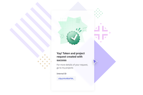A widget from the NYALA tokenization portal showing a successful token transfer