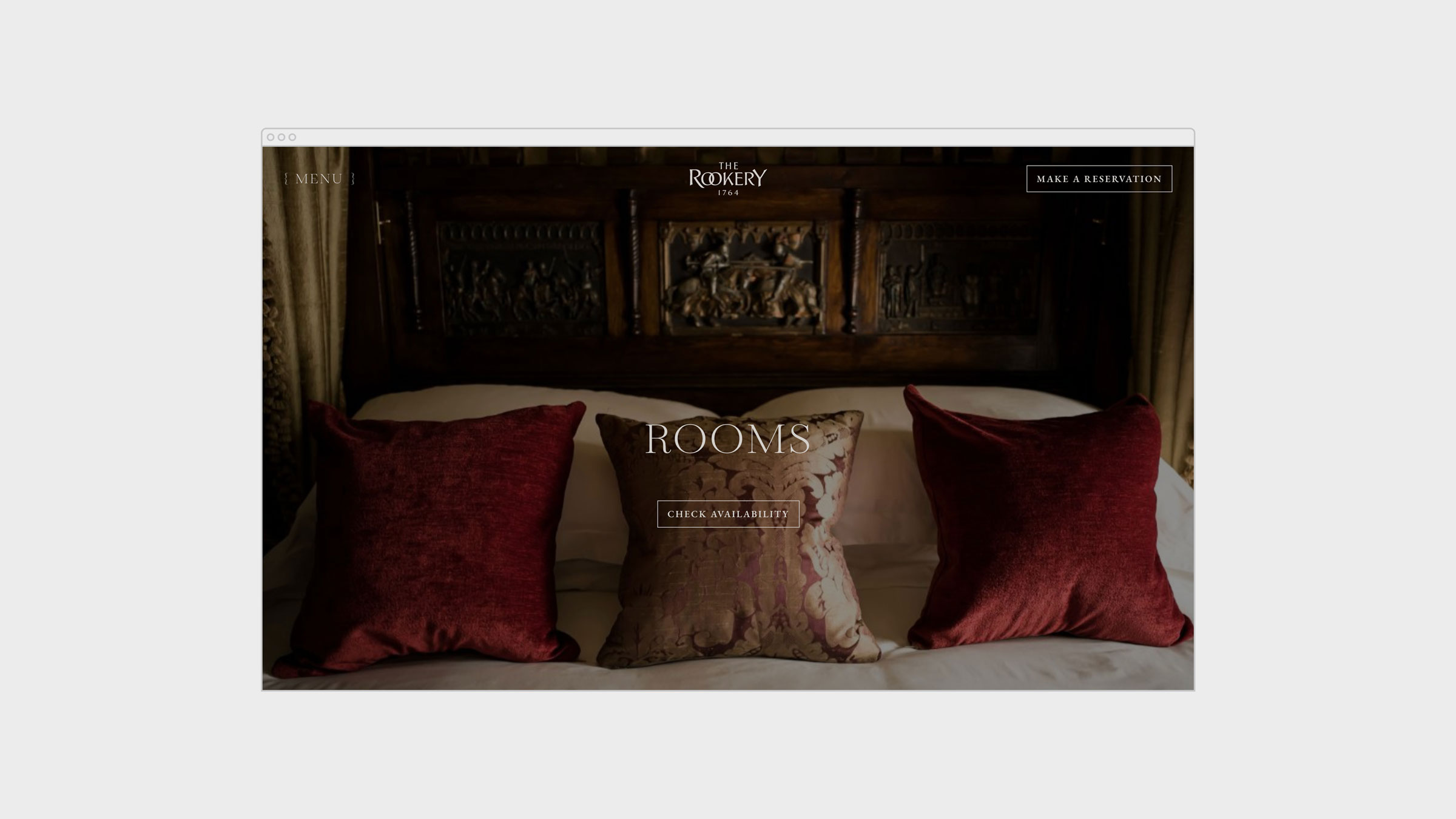 The Rookery hotels website home page