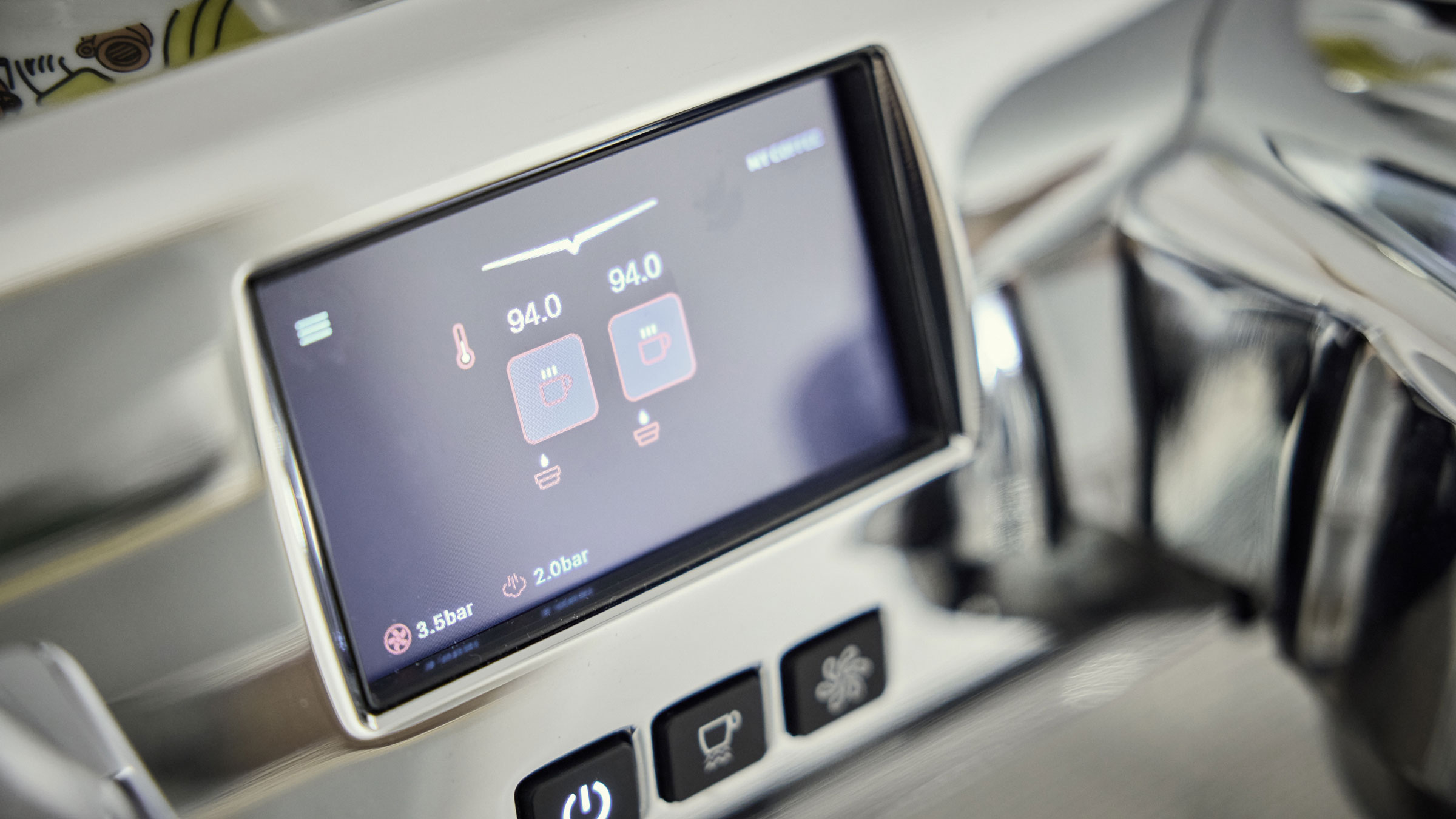 Black Eagle Core coffee machine screen