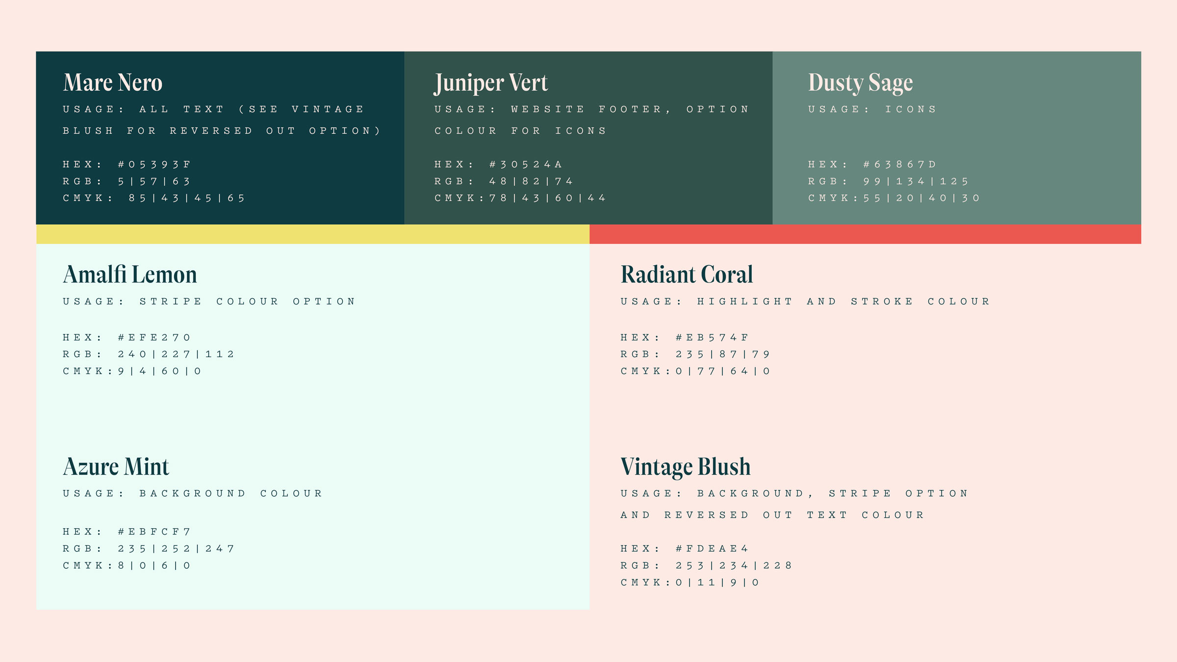 brand colour pallette