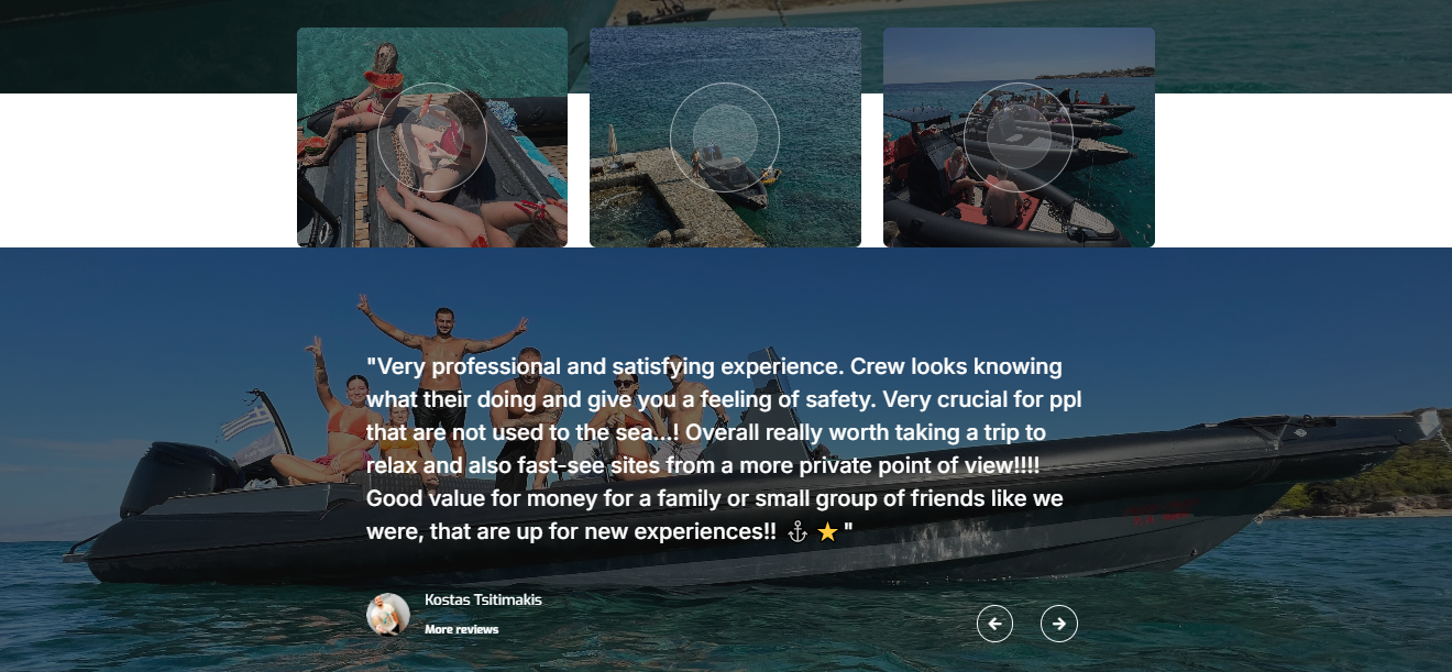 Luxury yacht booking website - Deep Sea Yachting fleet showcase