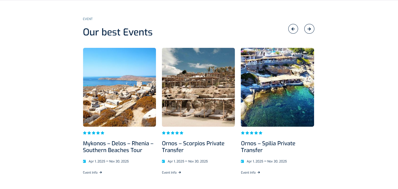 SEO optimized yacht booking website - yacht destinations in Greece