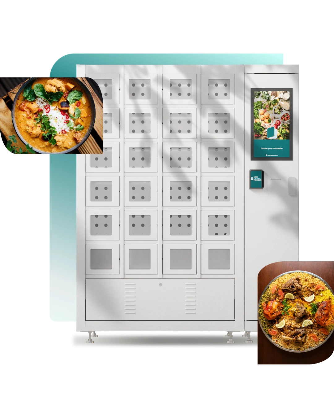 Image d'un distributeur de repas frais Moncasierfrais.fr