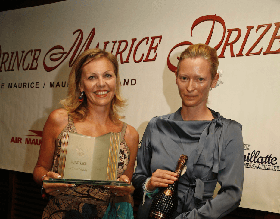 Louise Dean collecting award