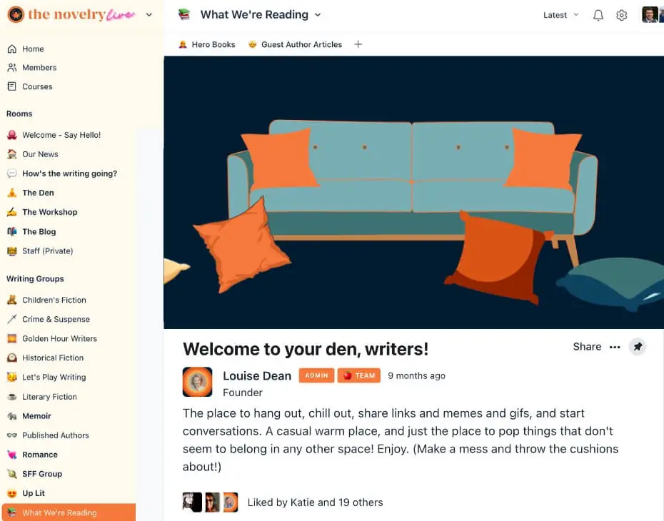 Screenshot of a course
