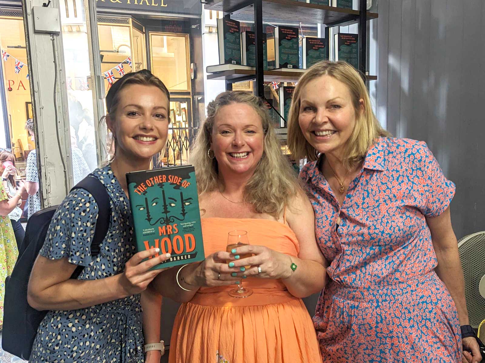 3 ladies celebrating a book release