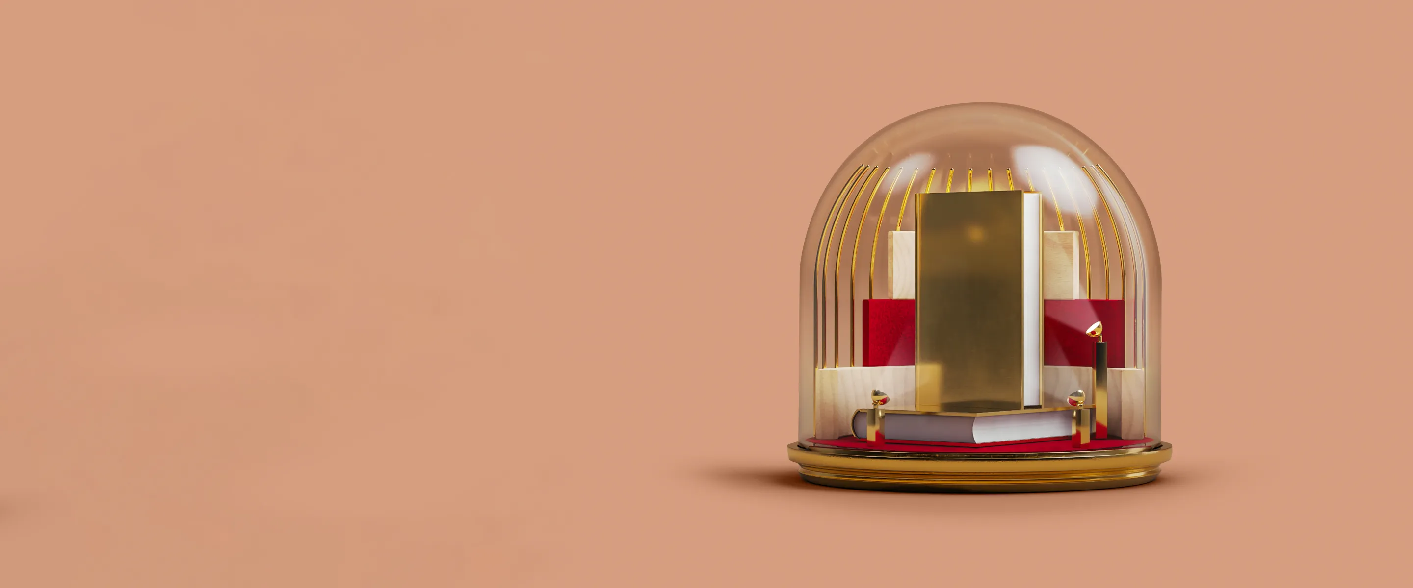 3D illustration of a snowglobe