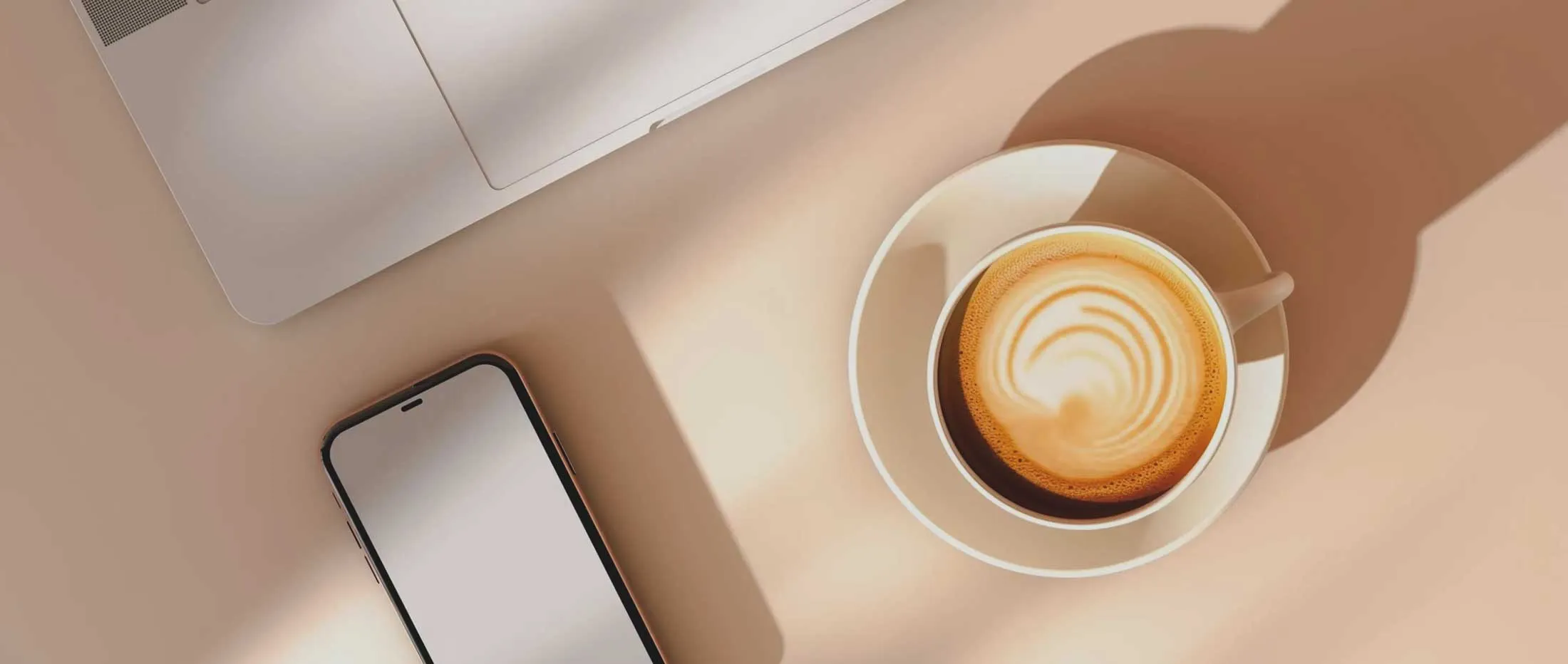 Book, phone and a cup of coffee