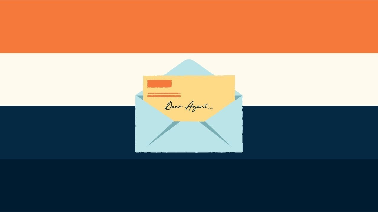 Envelope with letter to agent. Tips on to write a book submission cover letter
