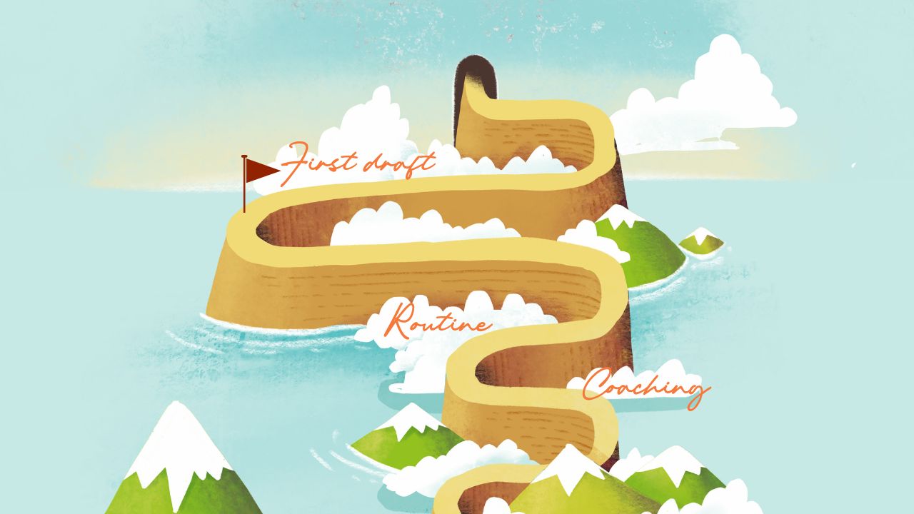 image of a path with the first draft as the next destination