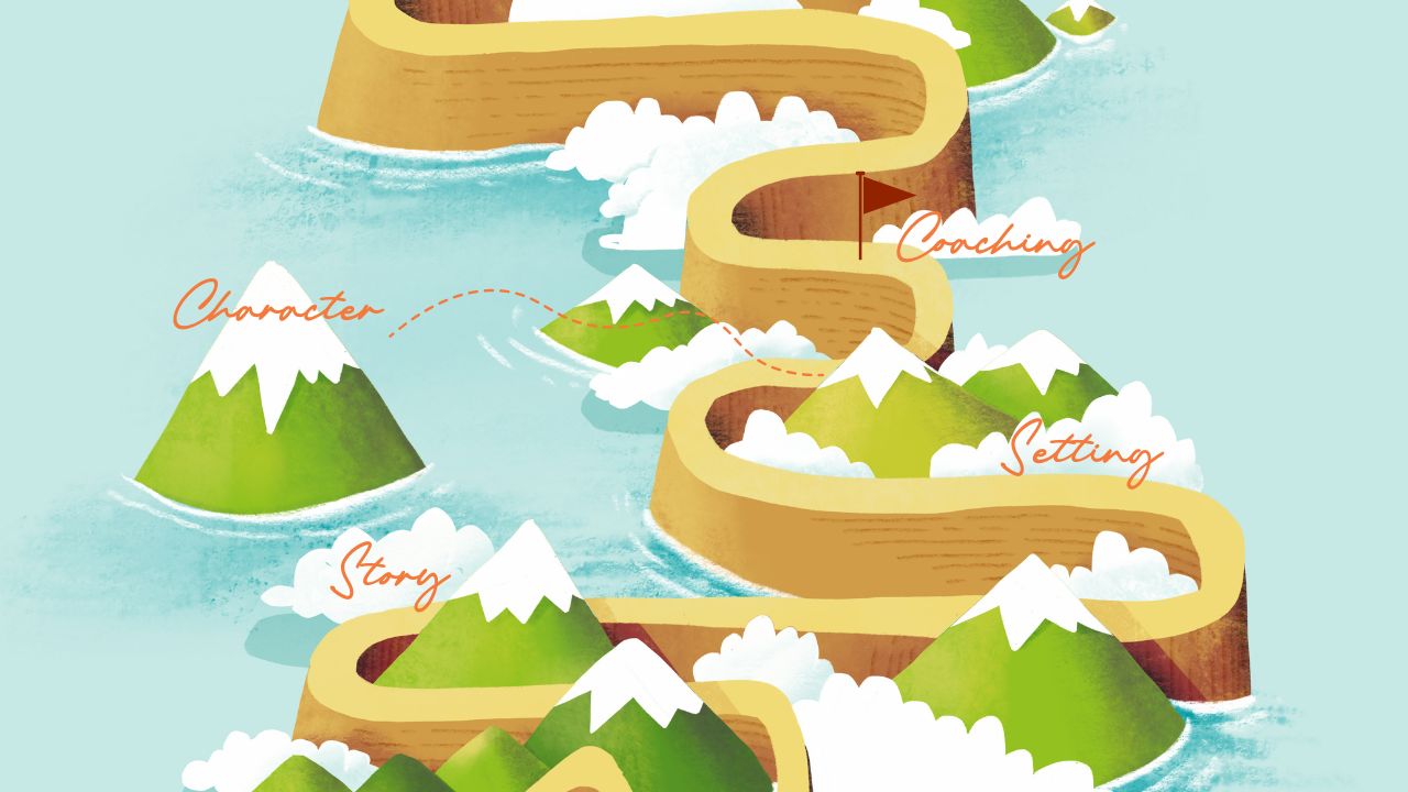 image of a path with a writing coach as the next step