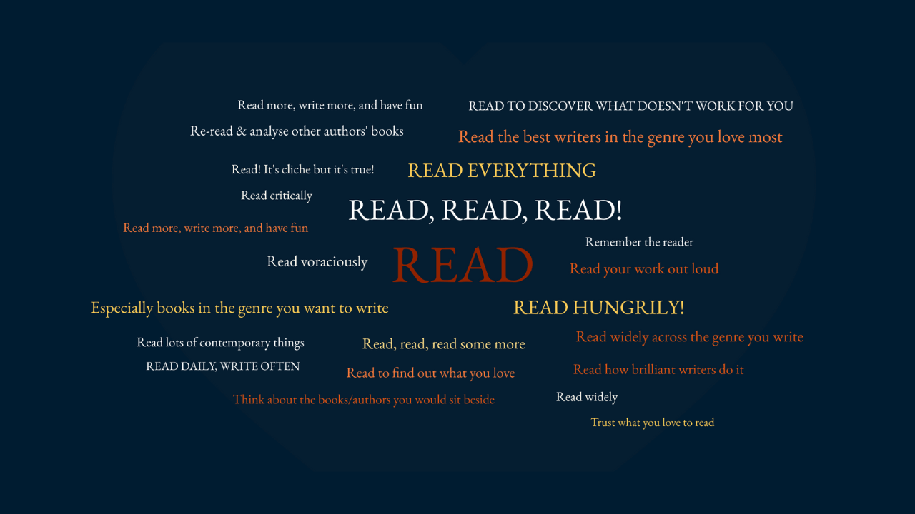 word cloud showing importance of reading