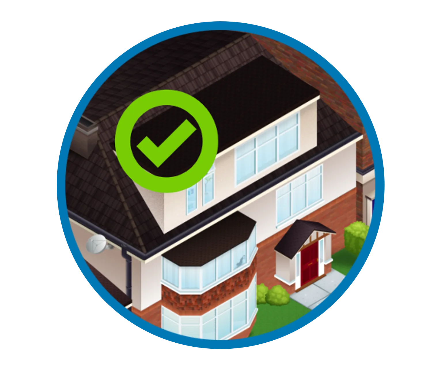 An illustration of the outside of a loft conversion