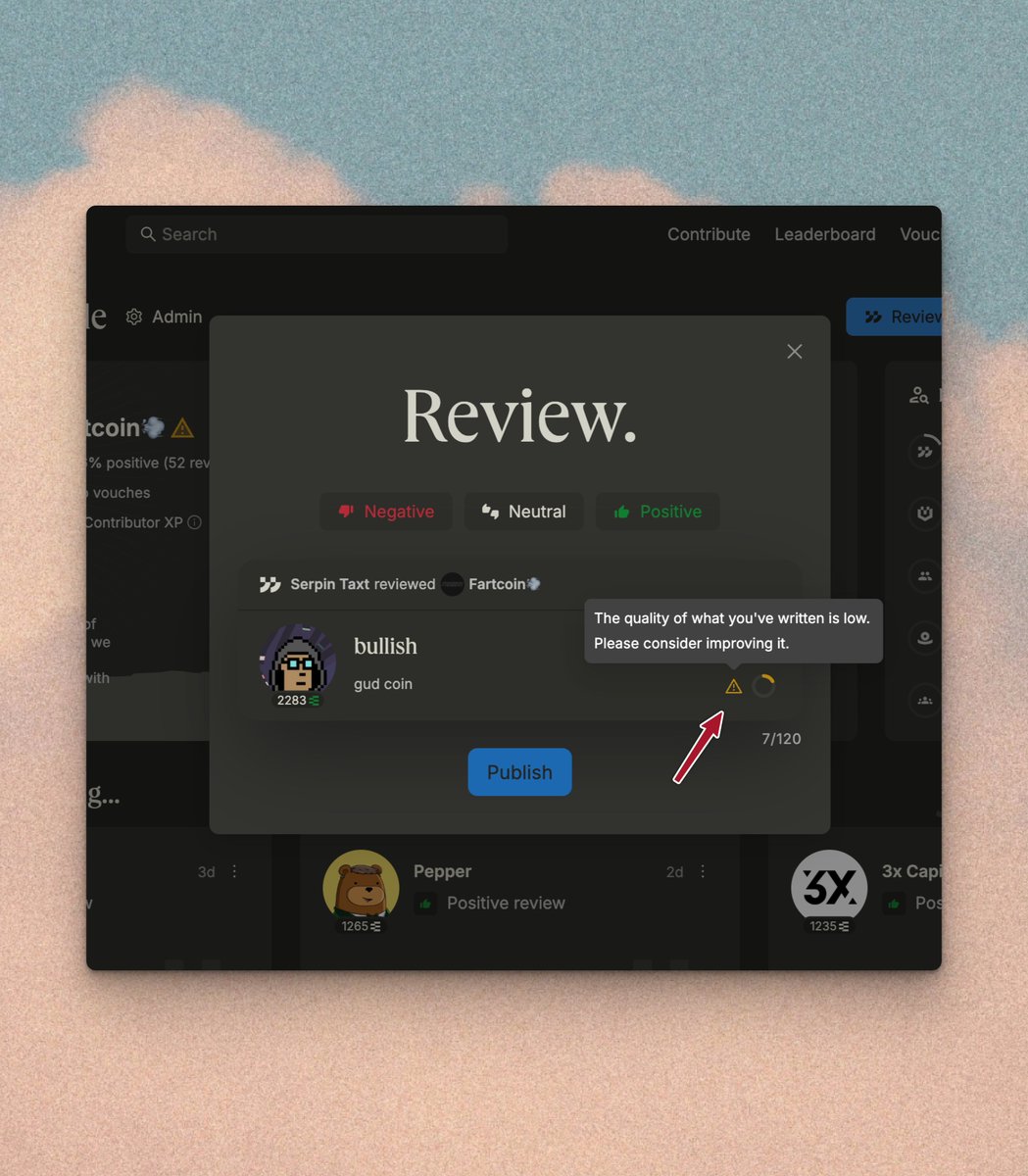 Ethos added live LLM analysis to encourage detailed reviews