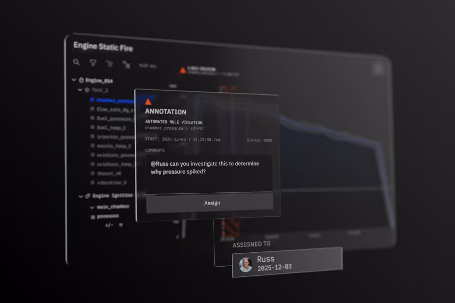 Abstract ui of Sift product UI showing a report and annotation