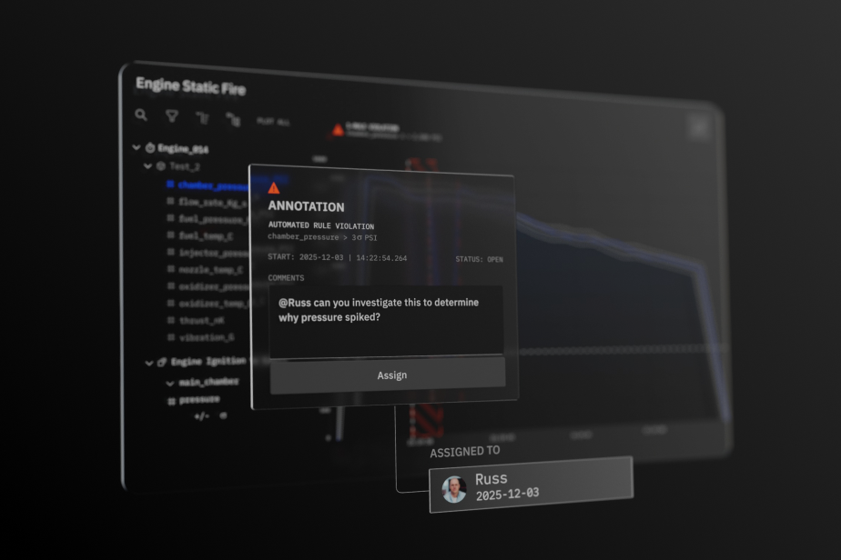 Abstract ui of Sift product UI showing a report and annotation