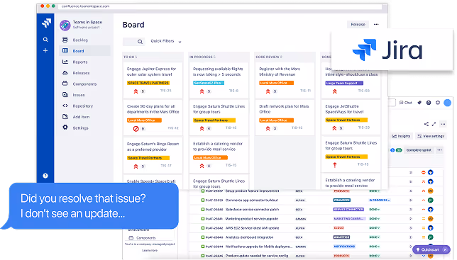 Assortment of ui from project management and communication products that conveys a sense of disorganization and frustration.