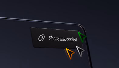 Share link copied notification in the Sift platform