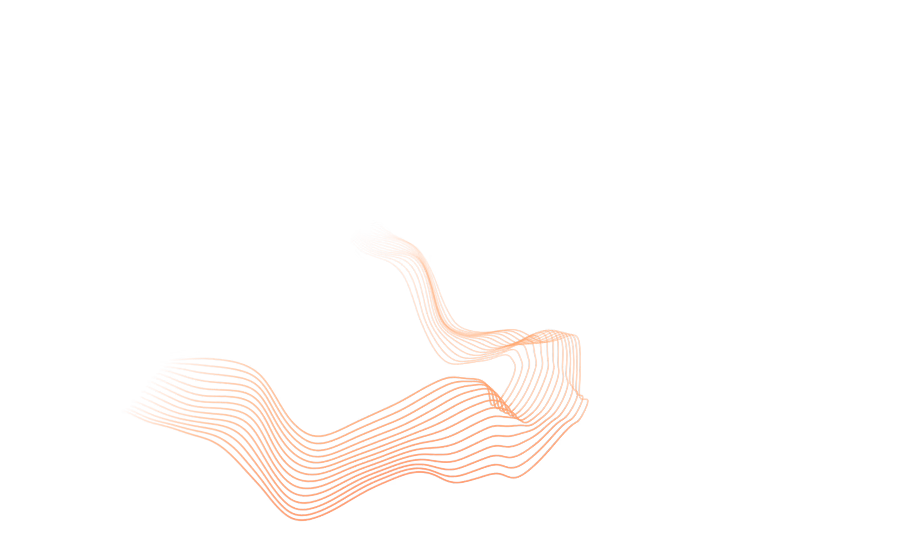Abstract orange waveform graphic