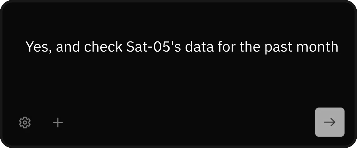 Prompt to Sift Agent: Yes, and check Sat-05's data for the past month