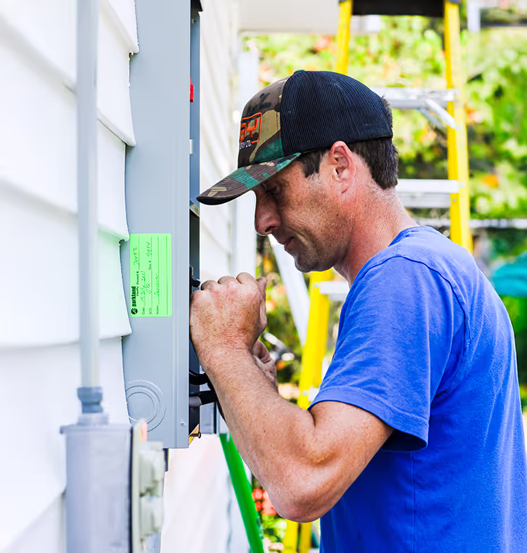 An electrical drawing for a building that's partially powered by a Powerwall