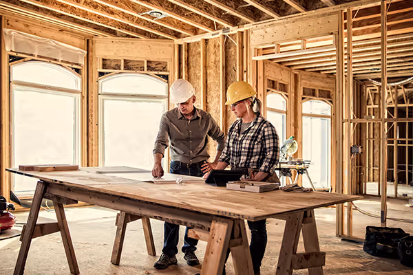 Two contractors at work